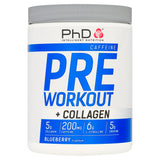 PhD Blueberry Pre Workout Powder 500g, imported from the UK