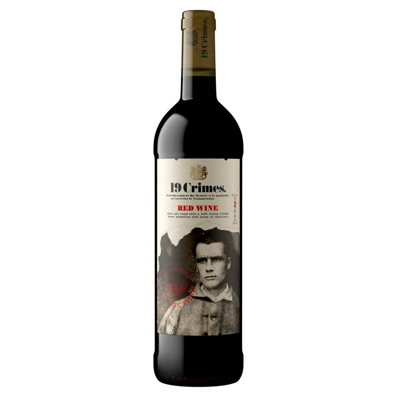 19 Crimes Rotwein-Cuvée 75cl - Britisches Produkt