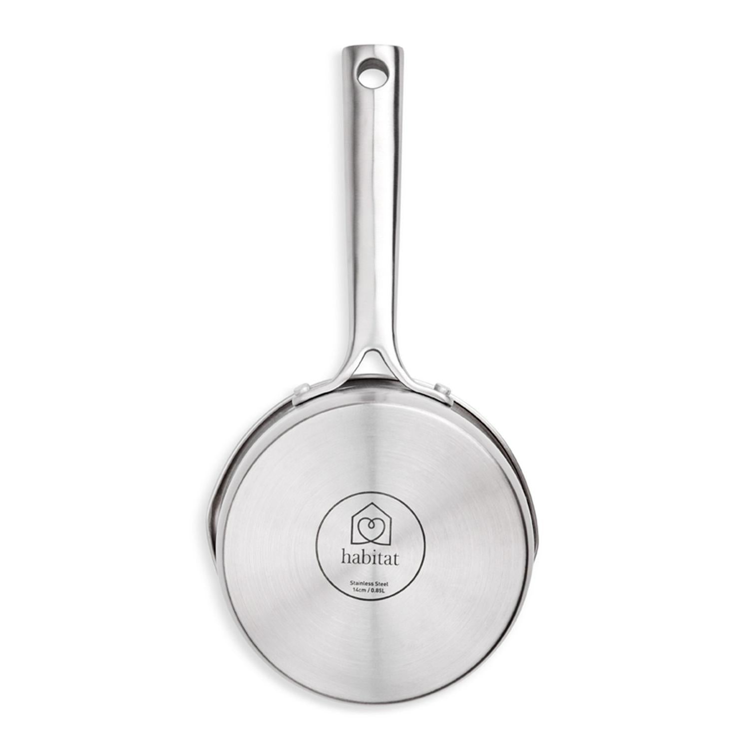 Habitat stainless steel milk pan 14cm, UK version