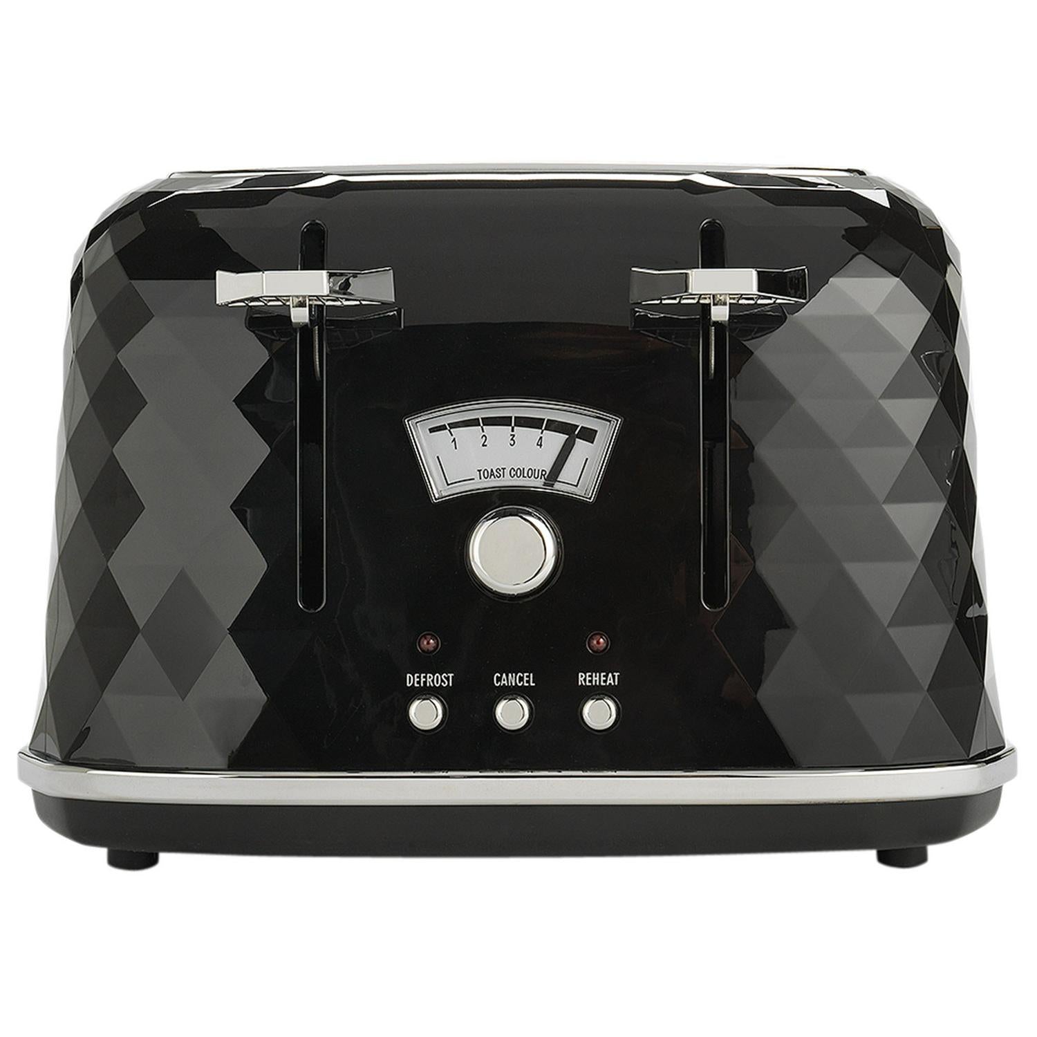 De'Longhi Brillante 4-slice toaster black - British product