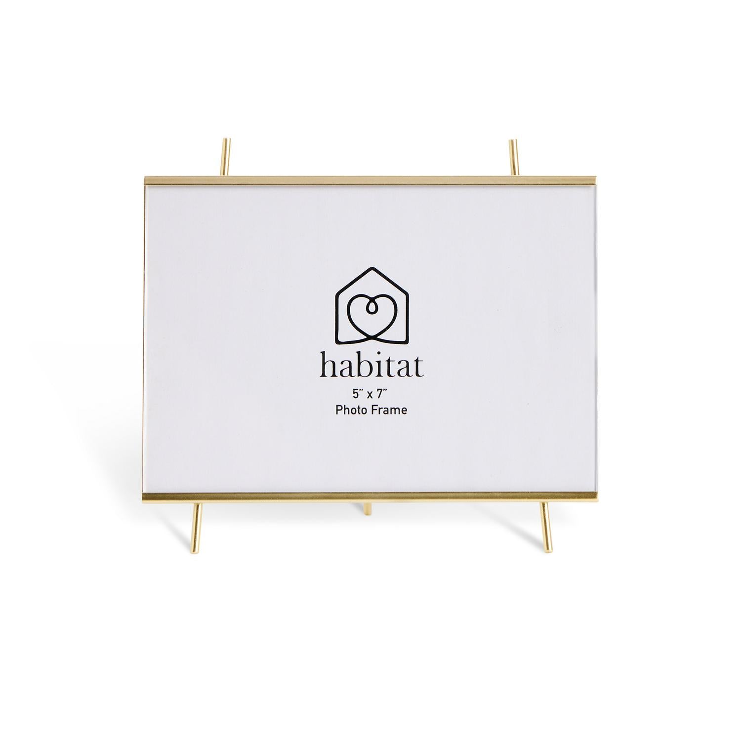Habitat gold easel photo frame 5x7, UK version