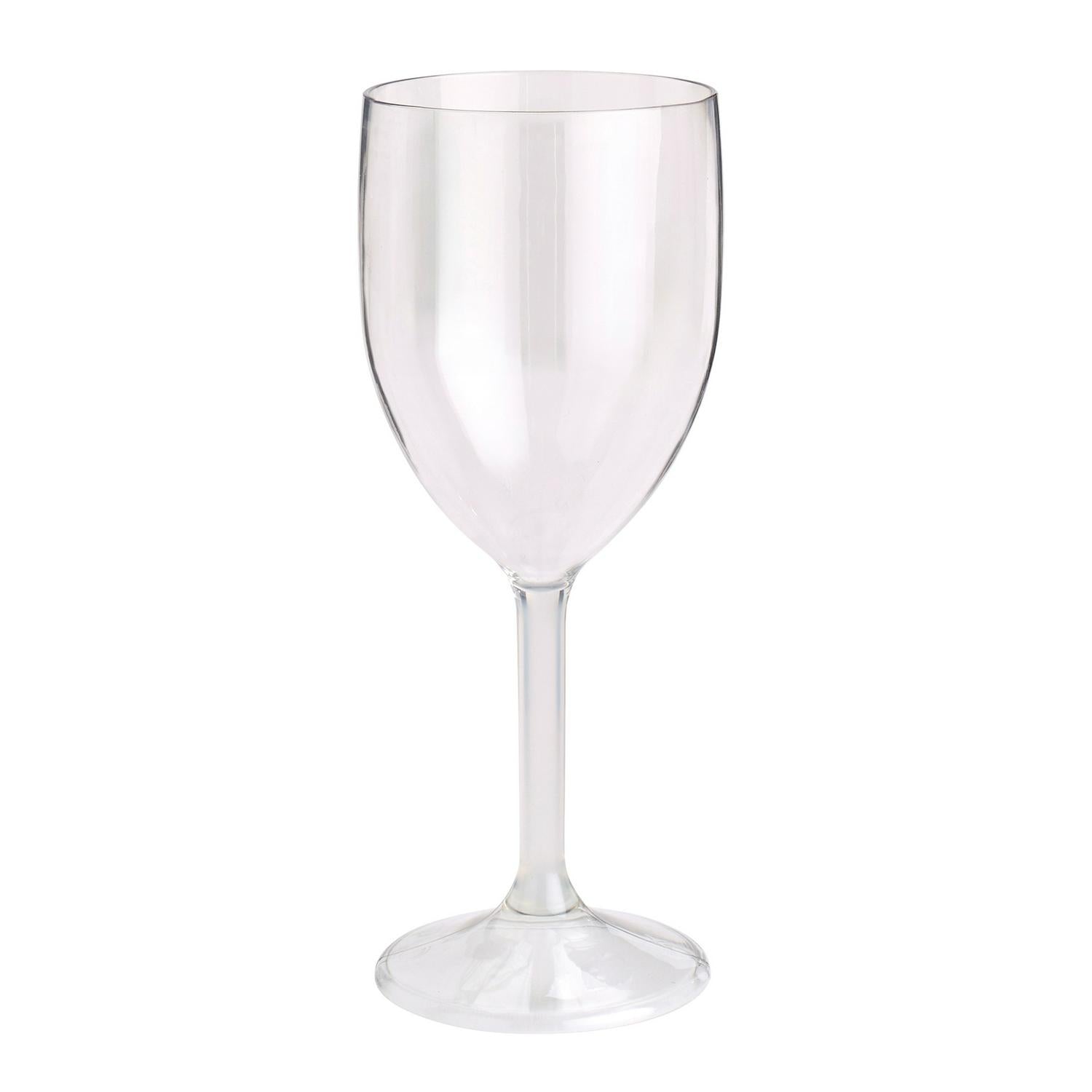 Reusable Clear Plastic Wine Glass with 300ml Capacity