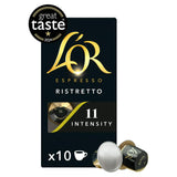 L'OR Nespresso Compatible Espresso Ristretto Aluminium Coffee Capsules Intensity 11, x10