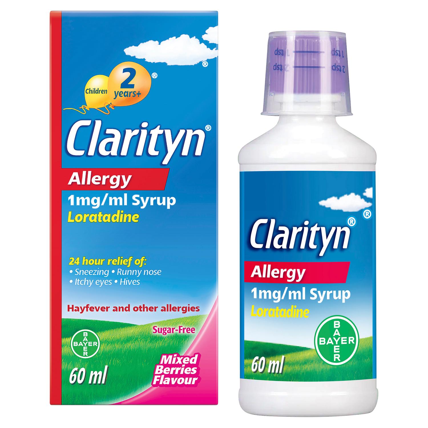 Clarityn Allergy Syrup Mixed Berries Flavour, 1mg/ml 60ml