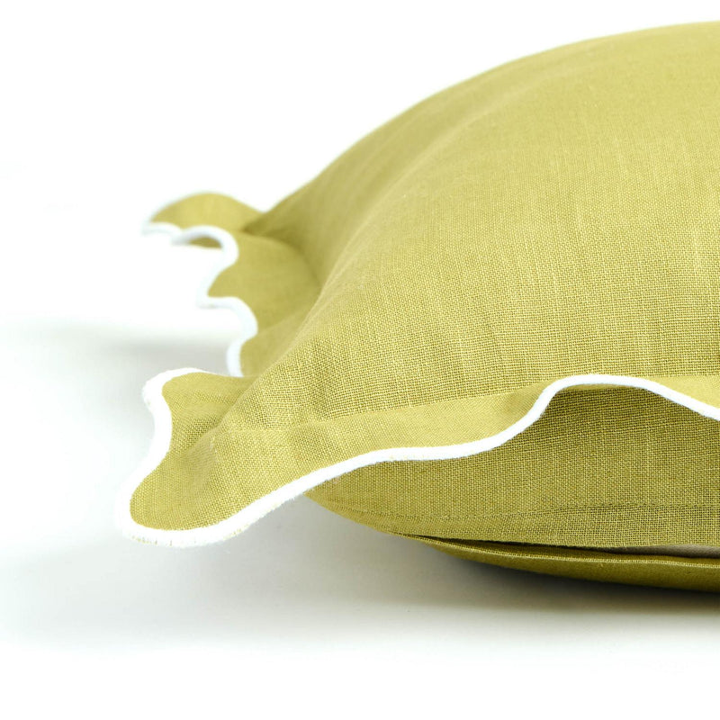 Habitat Scallop Cushion Olive 43 x 43 cm, UK version