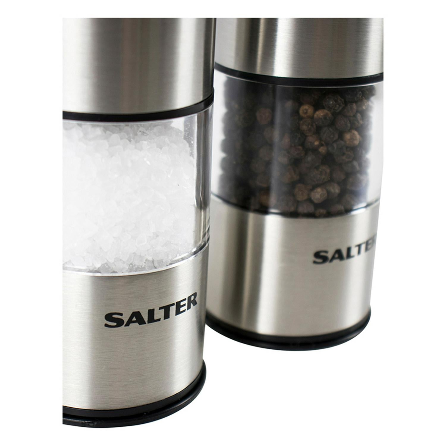 Salter Stainless Steel Mill Set Silver (British brand)