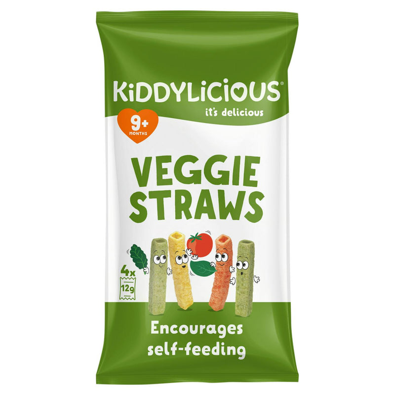 Kiddylicious Veggie Straws Baby Snacks 4x12g