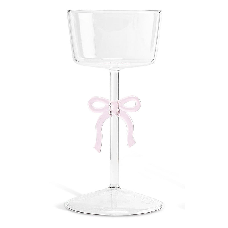 Habitat Glass Bow Pillar Candle Holder 9x17.8cm, UK version