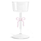 Habitat Glass Bow Pillar Candle Holder 9x17.8cm, UK version
