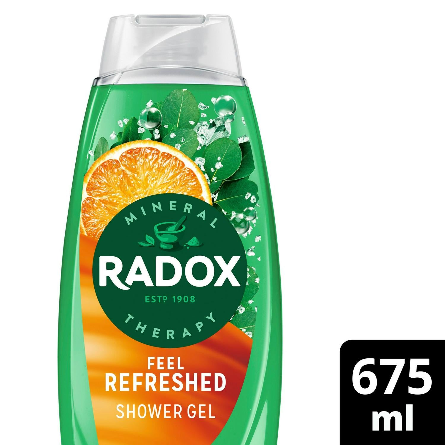 Radox Shower Gel Feel Refreshed 675ml, imported from the UK