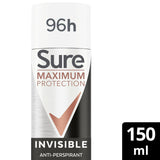 Sure invisible anti-perspirant spray 150ml (British brand)