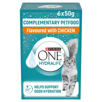 Purina One Hydralife Chicken Cat Supplement Multipack 6 x 50g