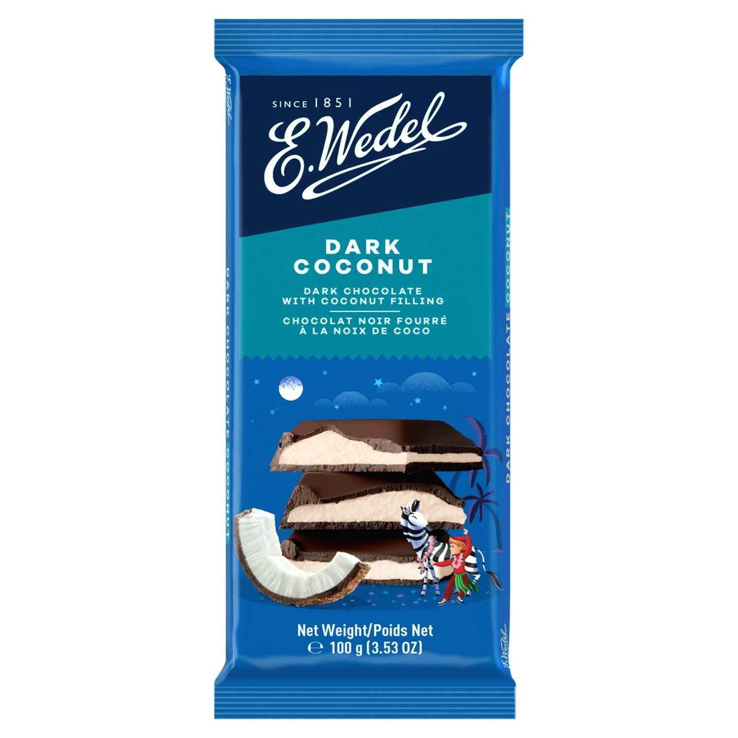 Wedel Dark Chocolate with Coconut 100g (British brand)