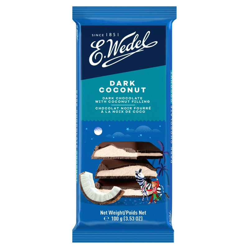 Wedel Dark Chocolate with Coconut 100g (British brand)