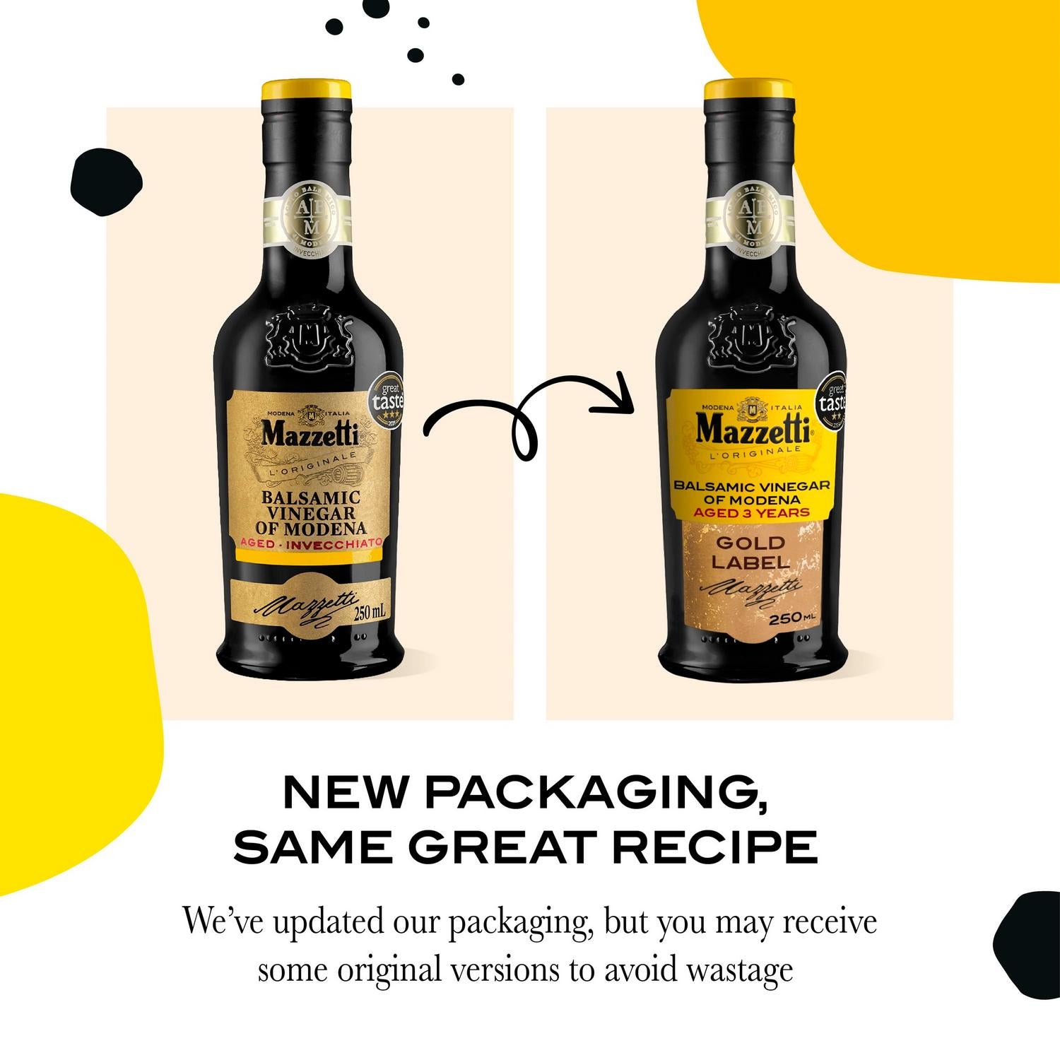 Mazzetti Balsamic Vinegar of Modena Gold Label 250ml