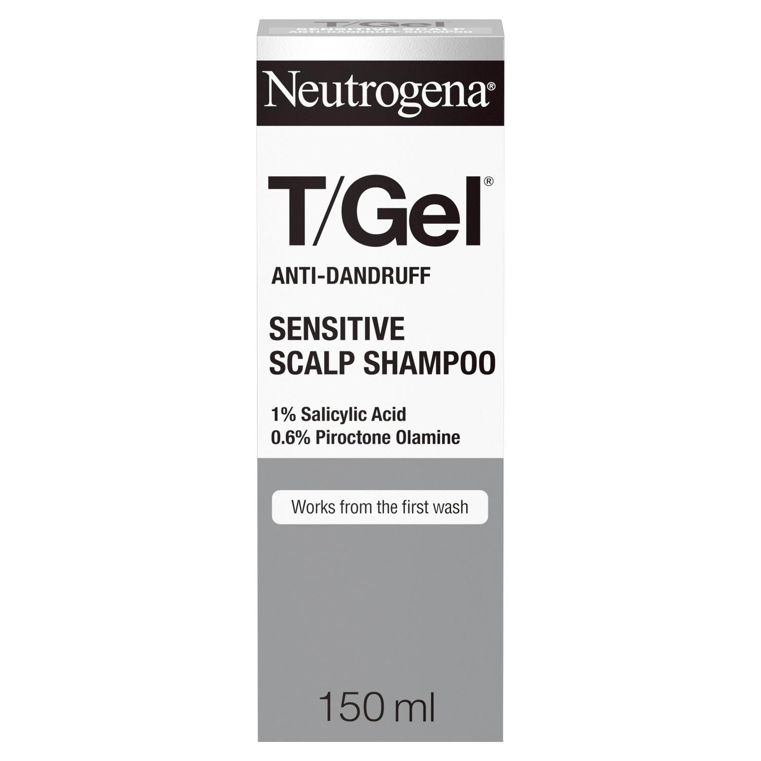 Neutrogena T/Gel anti-dandruff shampoo sensitive scalp 150ml, imported from the UK
