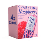 Dash Raspberry Sparkling Water 4 x 330ml - British product