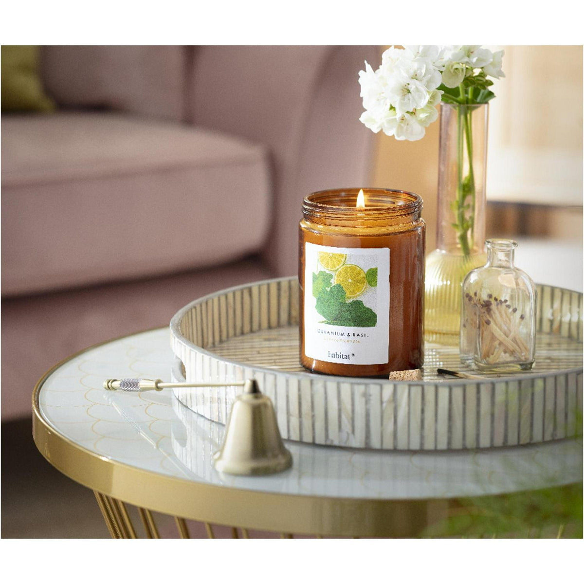 Habitat Scented Jar Candle - Geranium & Basil