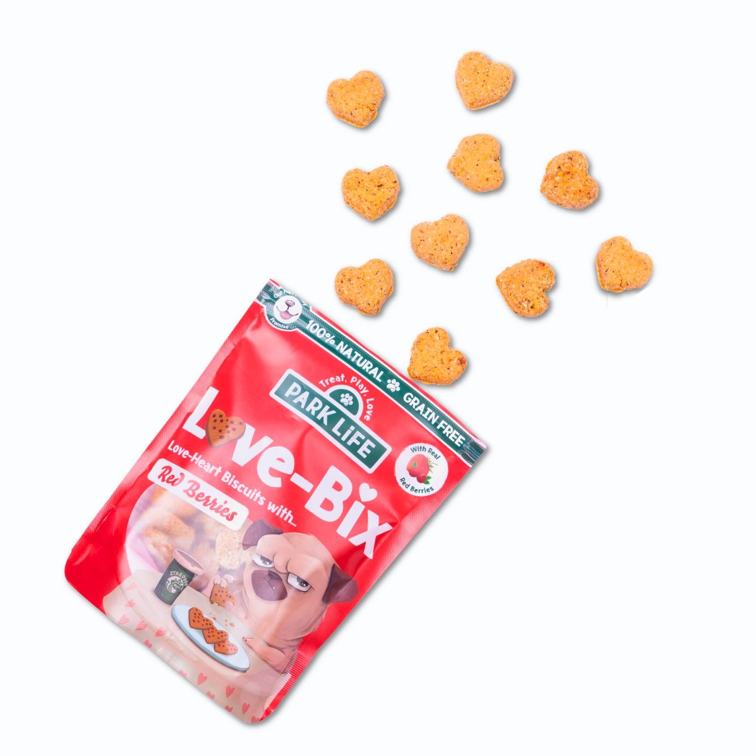 Park Life dog biscuits red berry 100g, imported from the UK