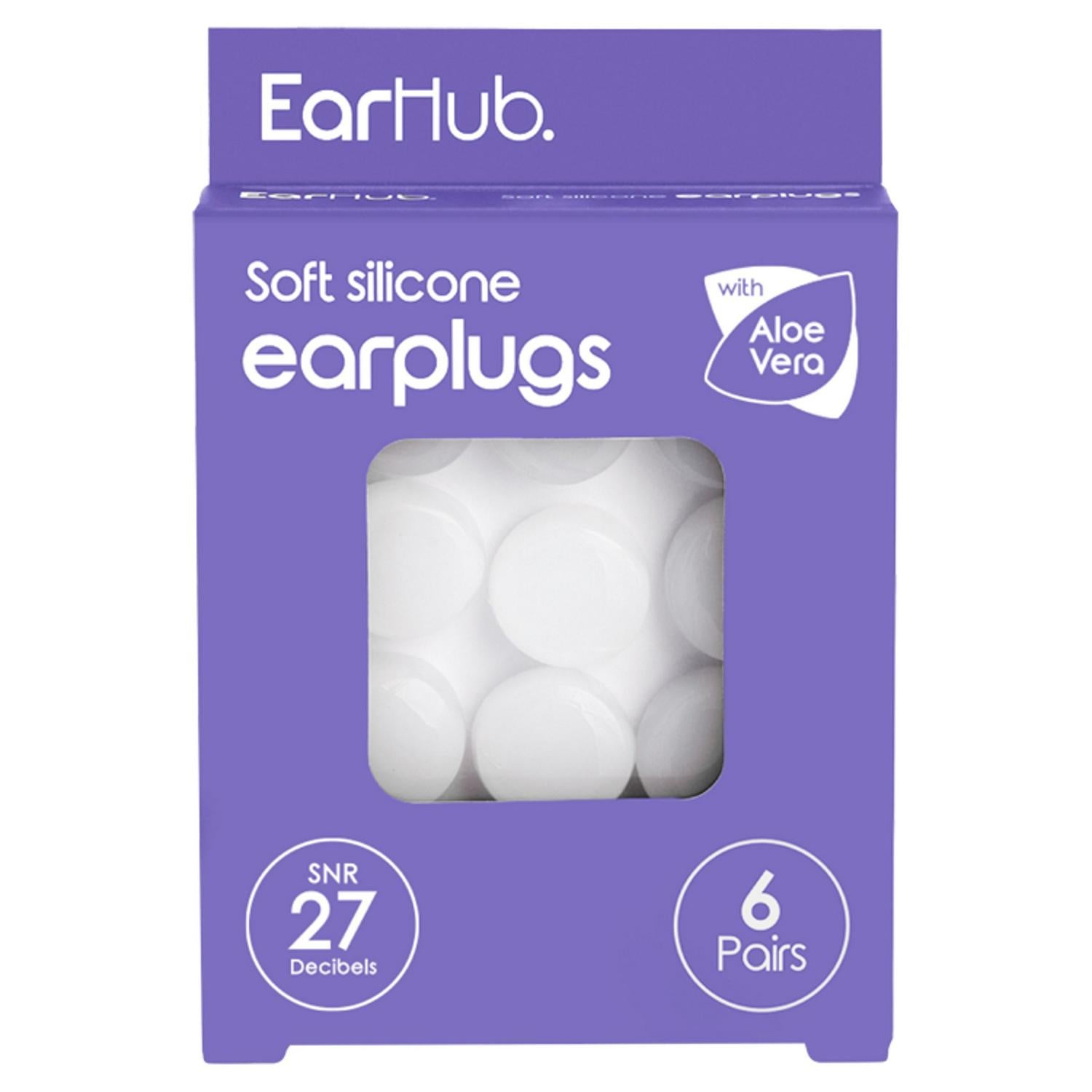 EarHub Sleepwell Silicone Earplugs With Carrying Case , UK version