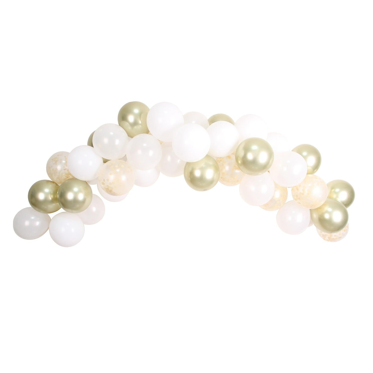 Sainsbury's Home Pack of 50 White & Gold Balloon Arch Kit
