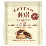 Rhythm Vegan Hazelnut Chocolate Biscuit Share Bag 135g, imported from the UK