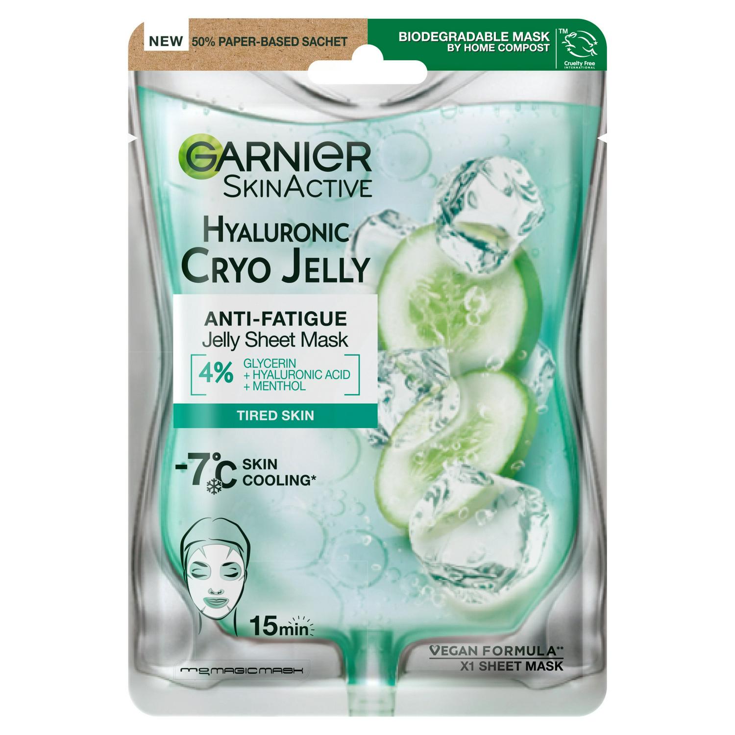 Garnier Hyaluronic Acid & Icy Cucumber Cryo Jelly Sheet Mask, UK version