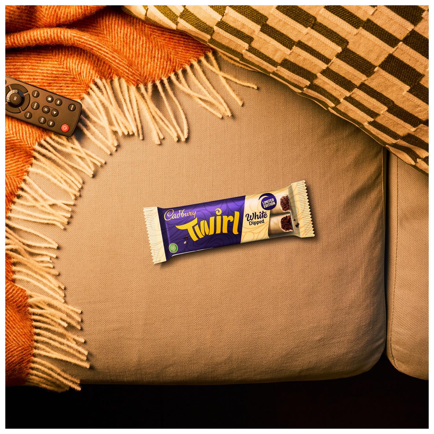 Cadbury Twirl White Dipped Chocolate Bar 43g - British product