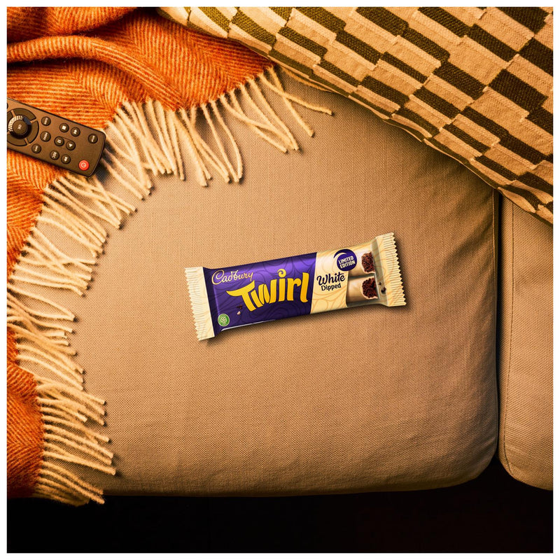 Cadbury Twirl White Dipped Chocolate Bar 43g - British product