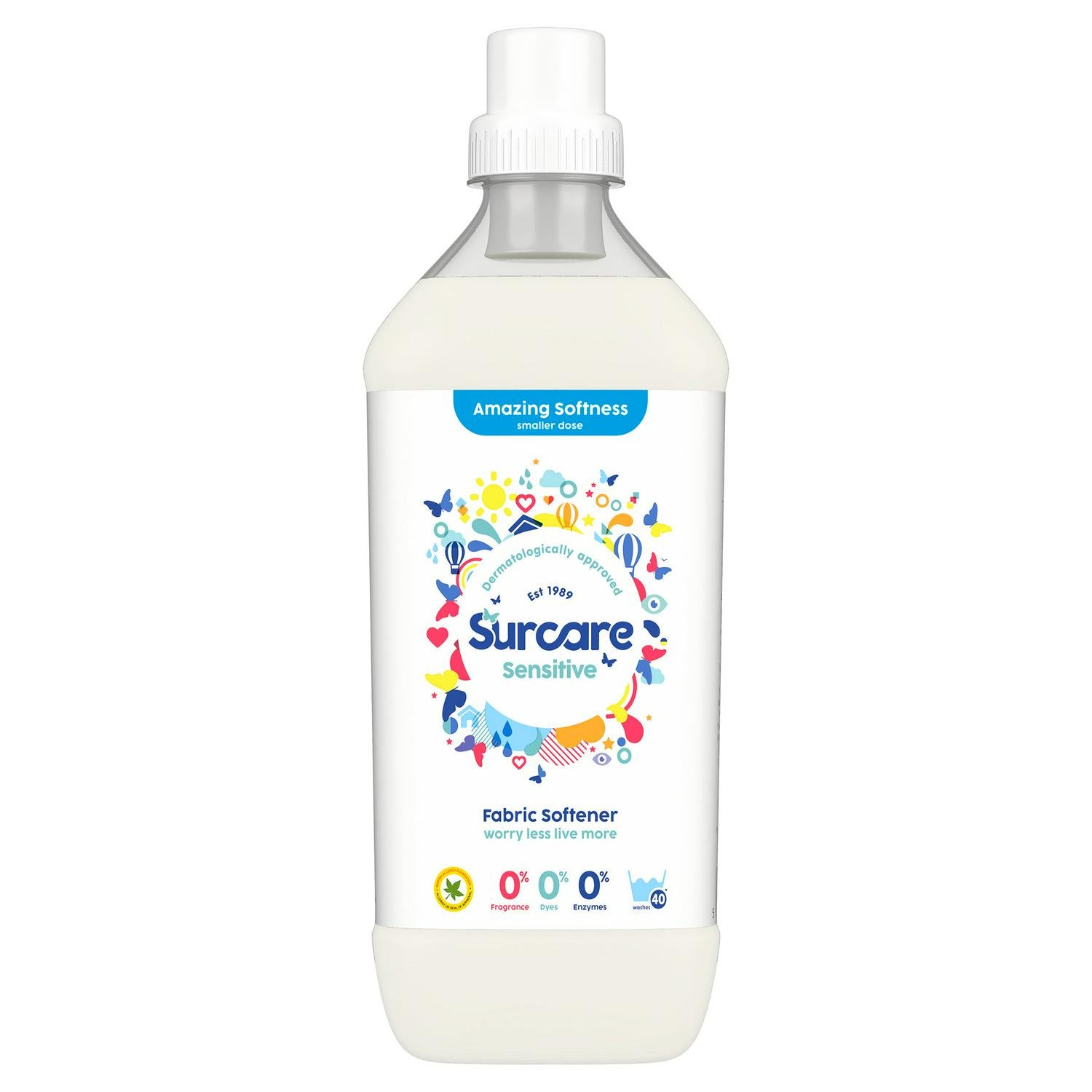 Surcare Sensitive Fabric Conditioner 1L Plastic Bottle (British brand)