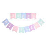 Sainsbury's Home Mixed Pastel Happy Birthday Cardboard Bunting
