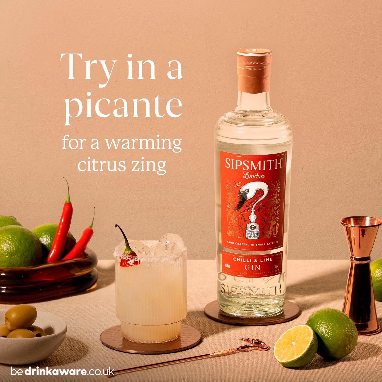 Chilli and Lime Infused London Dry Gin 70cl