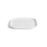Habitat Riko square white ceramic dinner plate, UK version