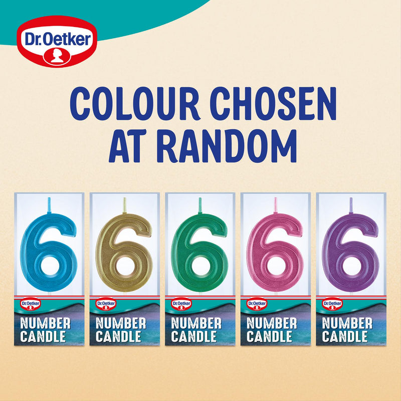 Dr. Oetker Number 6 Birthday Cake Candle - British product