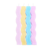 Sainsbury's wavy pastel cake candles 4 pack (British brand)