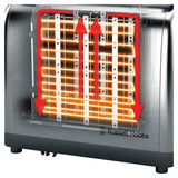 Russell Hobbs 2 slice toaster stainless steel 26.6x16.8x20cm, imported from the UK