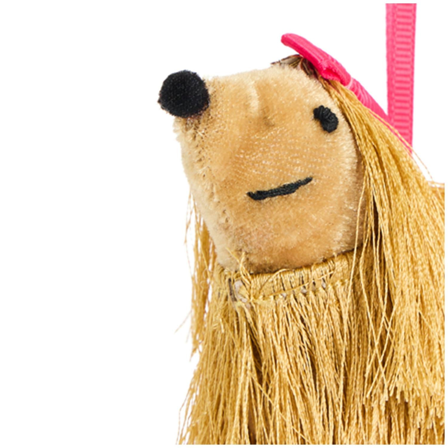 Habitat gold fringe coat dog Christmas decoration 10x11x3 cm, UK version