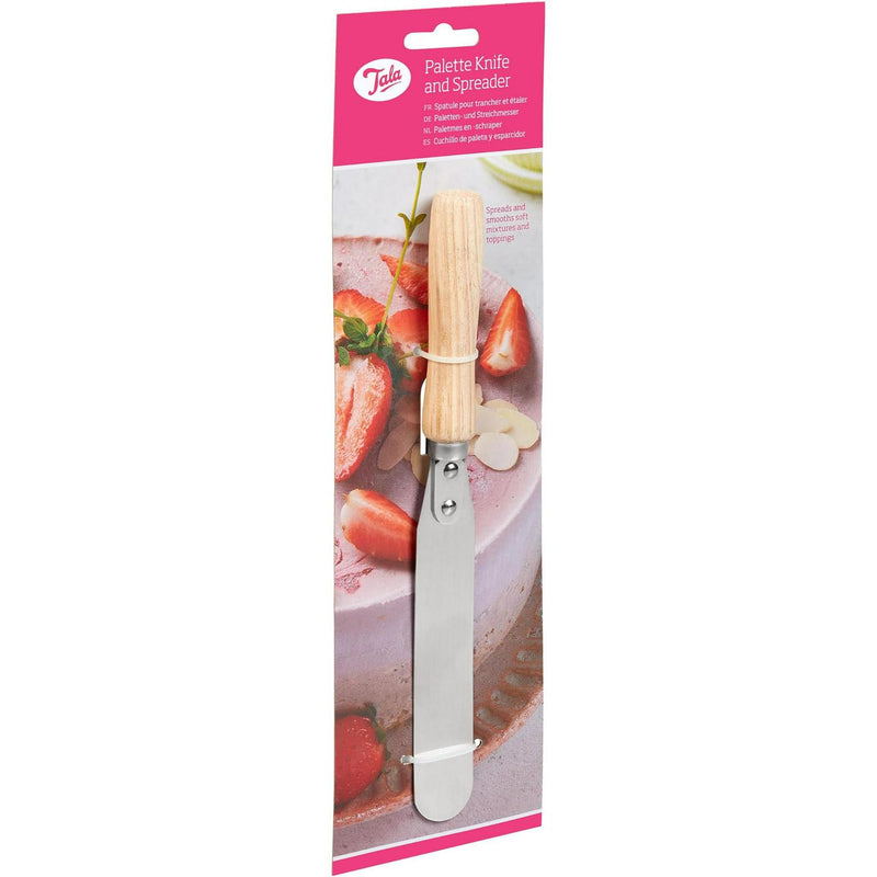 Tala palette knife featuring stainless steel and wood handle (British brand)
