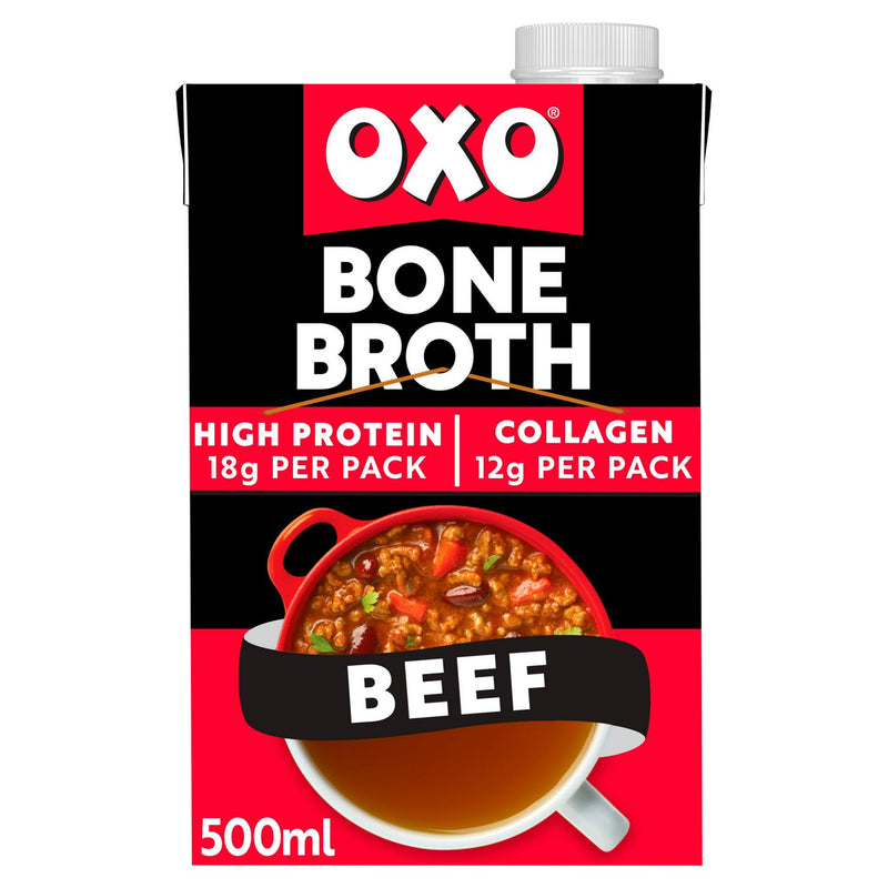 Oxo Nourishing Beef Bone Broth 500ml, imported from the UK