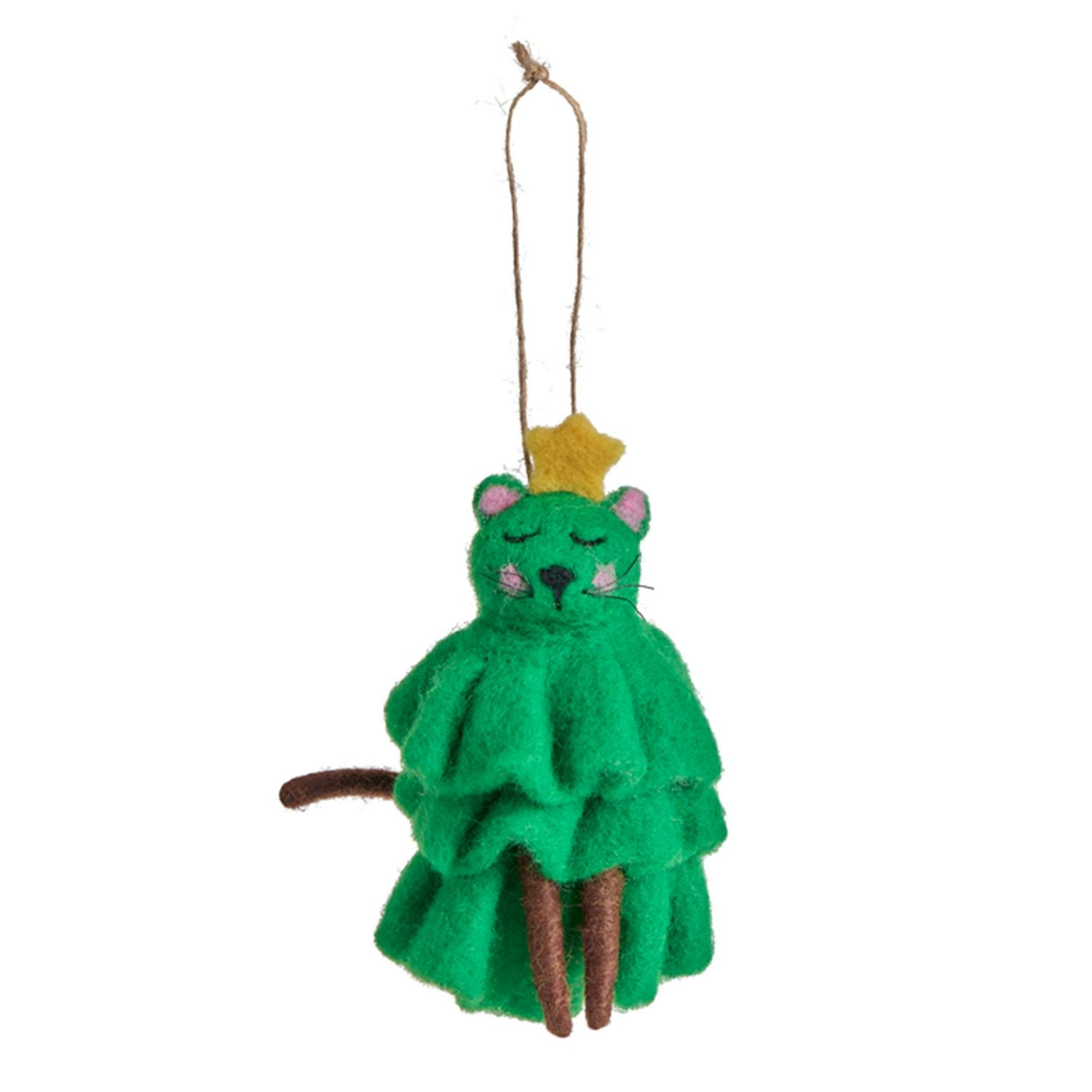 Habitat felt cat Christmas tree decoration, UK version