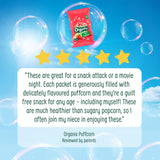 Organix Strawberry Apple Puffcorn 4x10g, imported from the UK