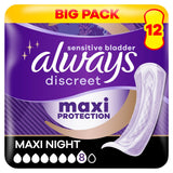 Always Discreet Incontinence Plus Womens Ultimate Night Pads x12