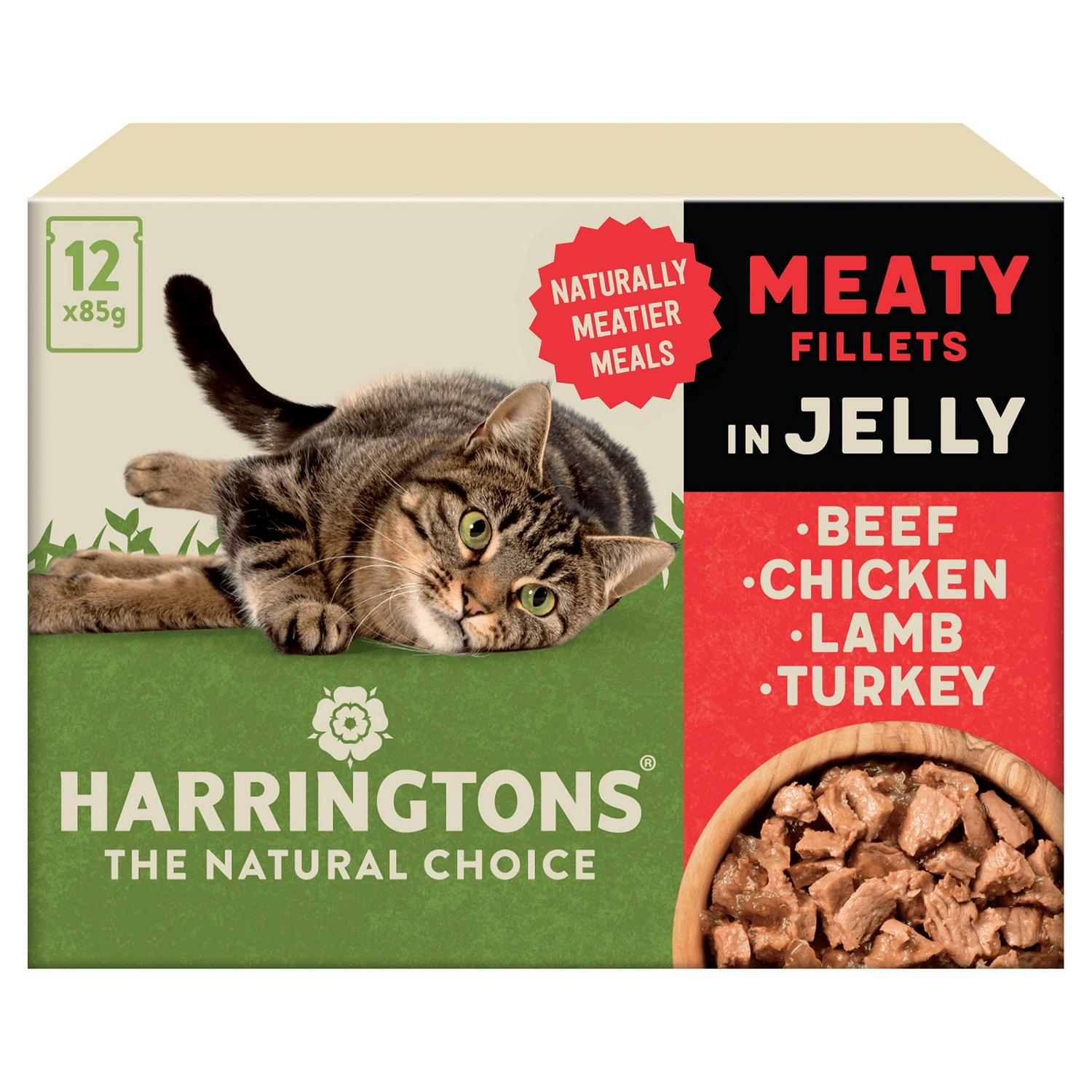 Harringtons wet cat food pouches assorted 12 x 85g, UK version