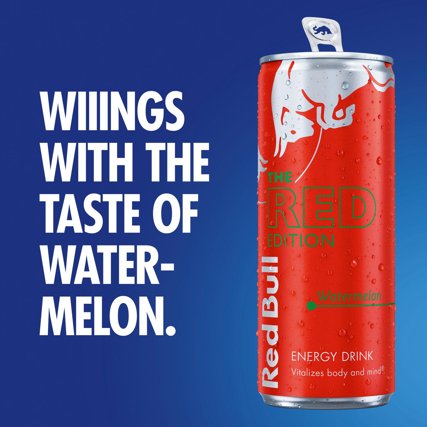 Red Bull Energy Drink Watermelon 250ml x4, imported from the UK