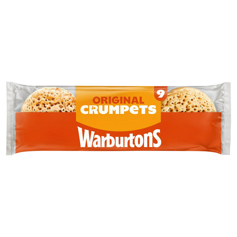Warburtons traditionelle vegane Crumpets, 9er-Packung (britische Marke)