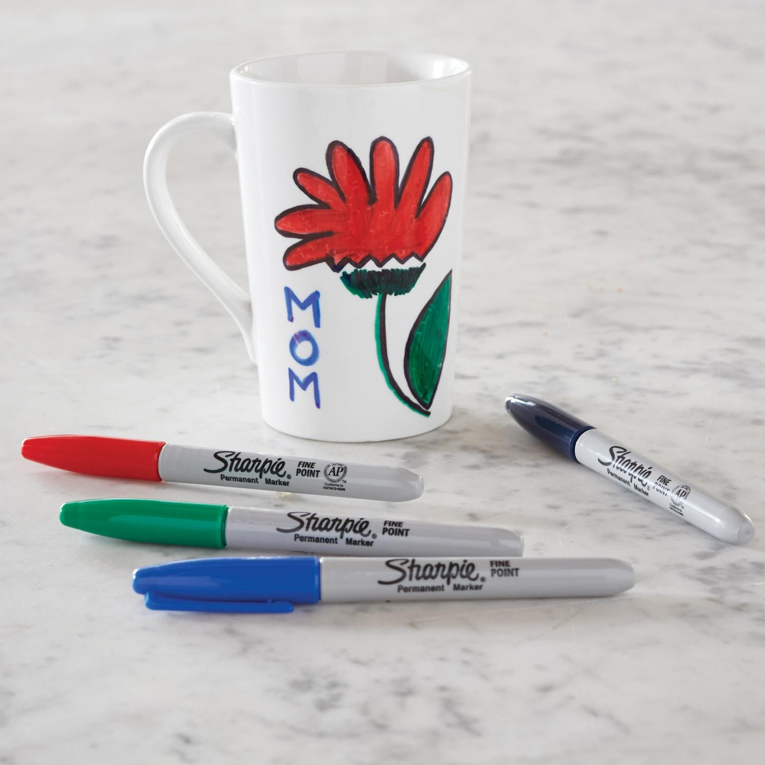 Sharpie permanent markers assorted colours pack of 12 (British brand)