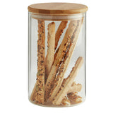 Habitat round glass jar with bamboo lid 1L, UK version