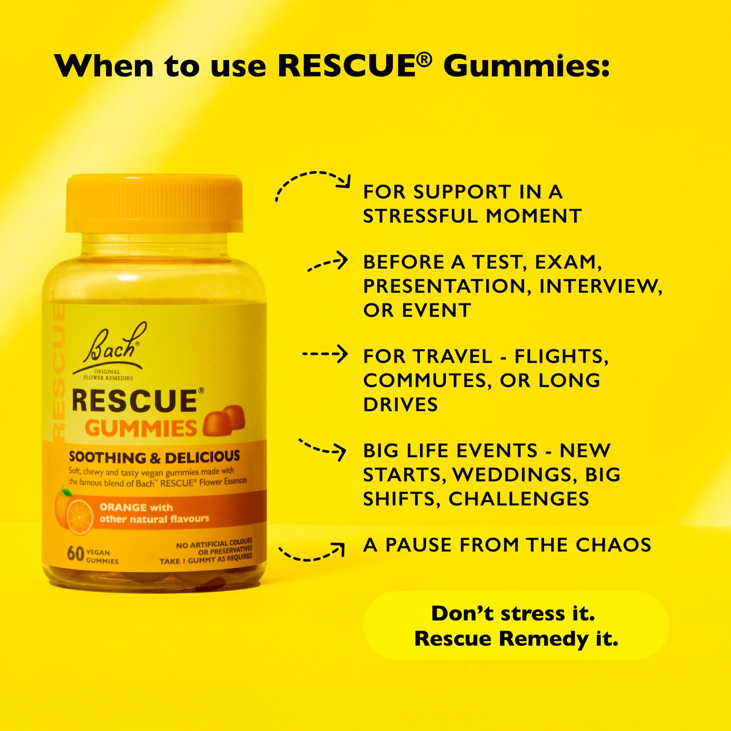 Bach Rescue Gummies Orange 60 count - British product