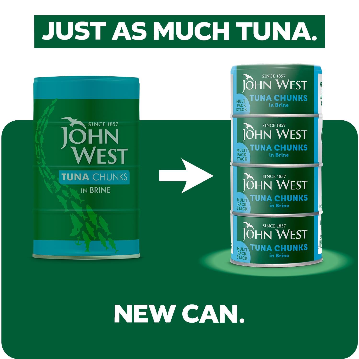 John West Tuna Chunks multipack 4x125g (British brand)