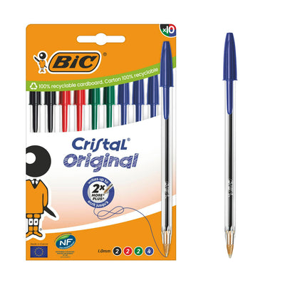 Sainsburys BIC Cristal Original Assorterte Blyantpenner 10-pakning - Kjøp online hos McGrocer